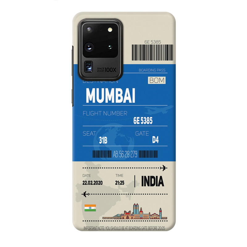 Mumbai ticket Printed Slim Cases and Cover for Galaxy S20 Ultra