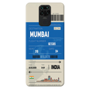 Mumbai ticket Printed Slim Cases and Cover for Redmi Note 9