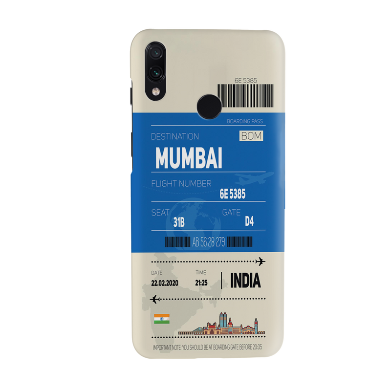 Mumbai ticket Printed Slim Cases and Cover for Redmi Note 7 Pro