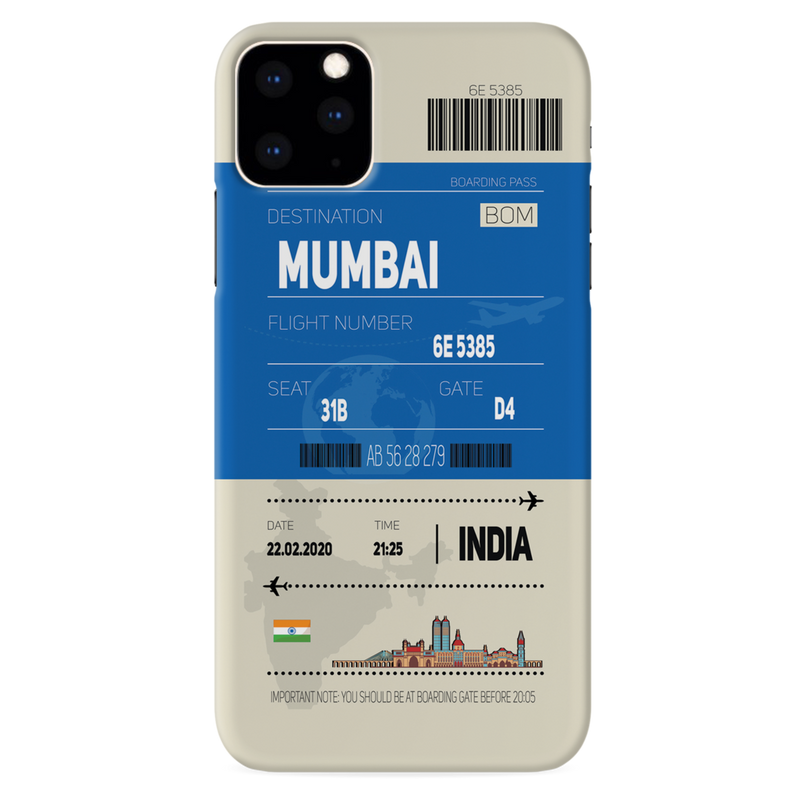 Mumbai ticket Printed Slim Cases and Cover for iPhone 11 Pro