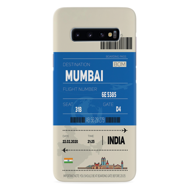 Mumbai ticket Printed Slim Cases and Cover for Galaxy S10