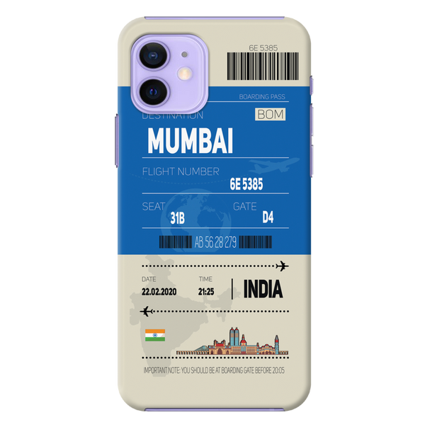 Mumbai ticket Printed Slim Cases and Cover for iPhone 12 Mini