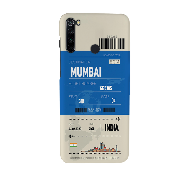 Mumbai ticket Printed Slim Cases and Cover for Redmi Note 8