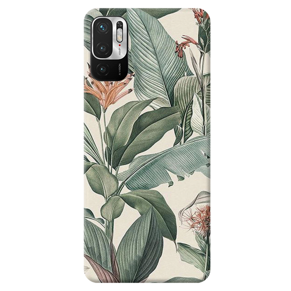 Green Leafs Printed Slim Cases and Cover for Redmi Note 10T