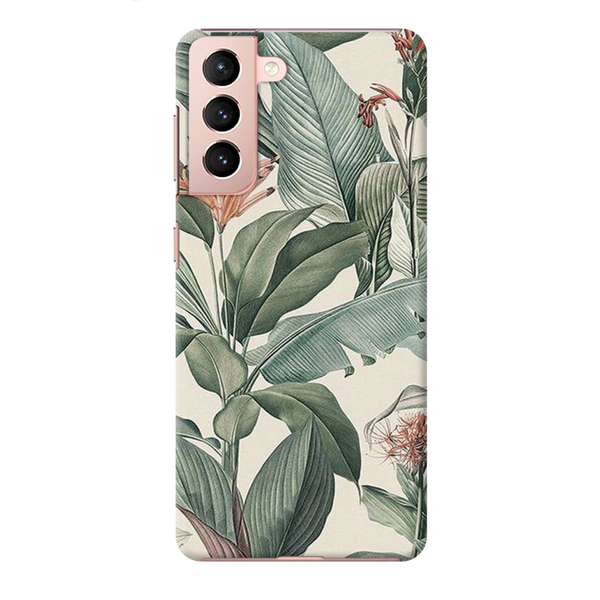 Green Leafs Printed Slim Cases and Cover for Galaxy S21 Plus