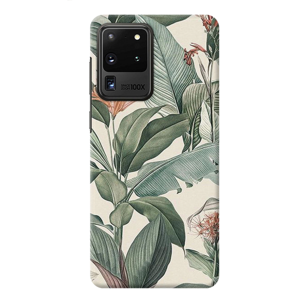 Green Leafs Printed Slim Cases and Cover for Galaxy S20 Ultra