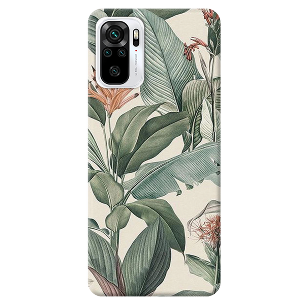 Green Leafs Printed Slim Cases and Cover for Redmi Note 10