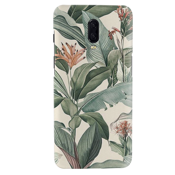 Green Leafs Printed Slim Cases and Cover for OnePlus 6T