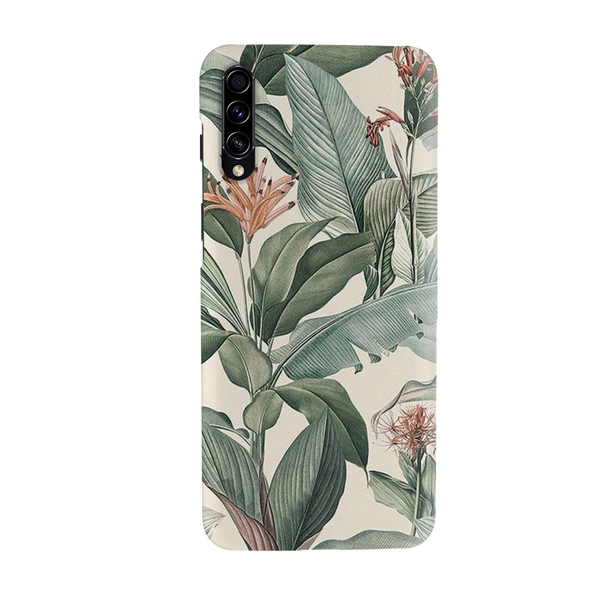 Green Leafs Printed Slim Cases and Cover for Galaxy A50S