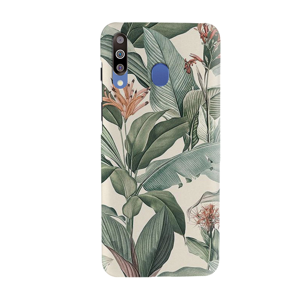 Green Leafs Printed Slim Cases and Cover for Galaxy M30