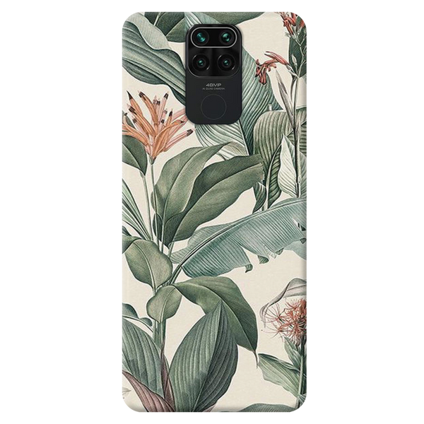 Green Leafs Printed Slim Cases and Cover for Redmi Note 9
