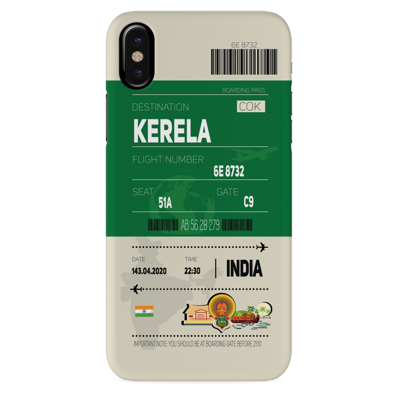 Kerala ticket Printed Slim Cases and Cover for iPhone XS