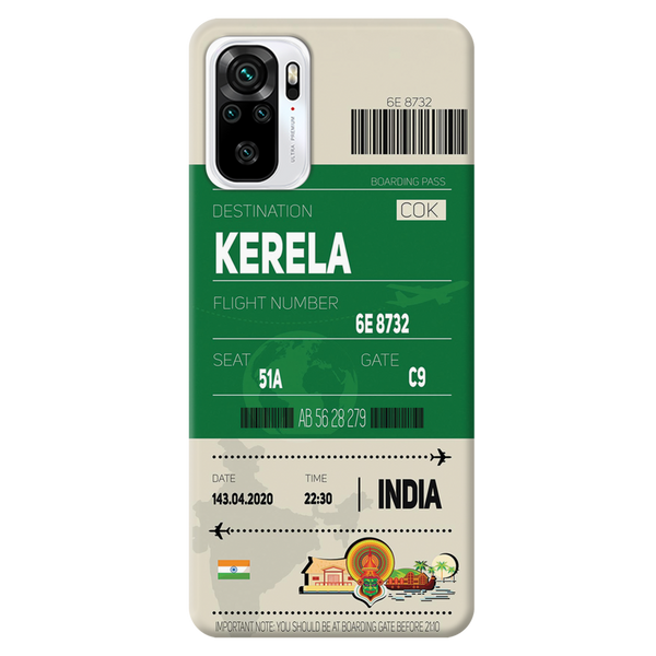 Kerala ticket Printed Slim Cases and Cover for Redmi Note 10