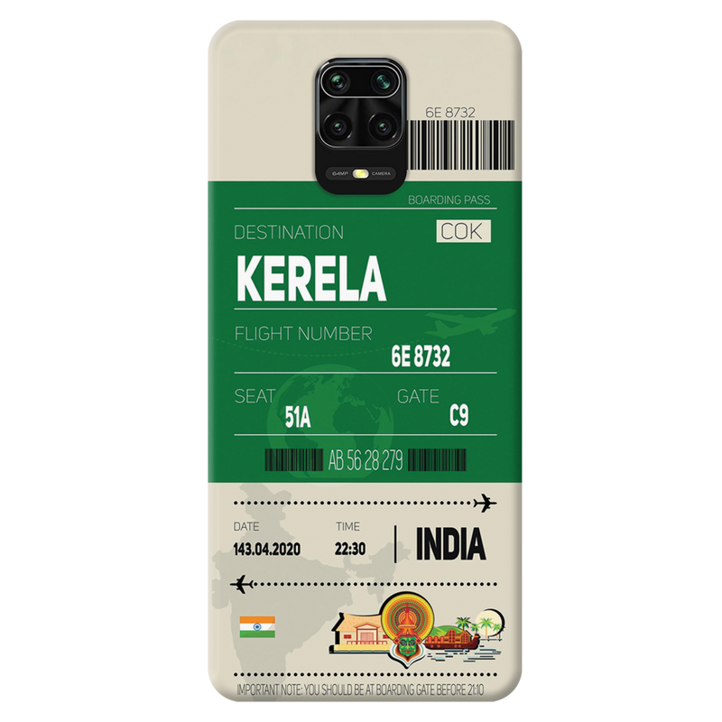 Kerala ticket Printed Slim Cases and Cover for Redmi Note 9 Pro Max