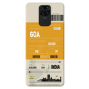 Goa ticket Printed Slim Cases and Cover for Redmi Note 9