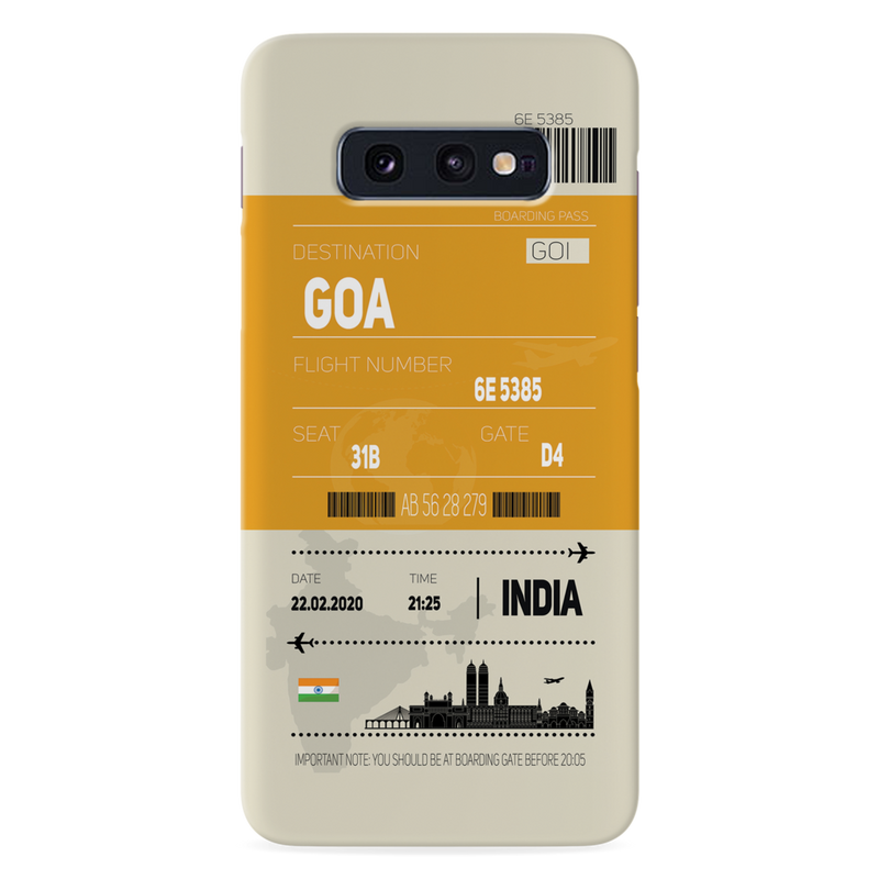Goa ticket Printed Slim Cases and Cover for Galaxy S10E