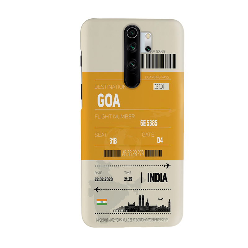 Goa ticket Printed Slim Cases and Cover for Redmi Note 8 Pro