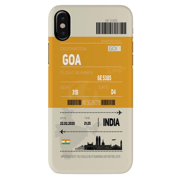 Goa ticket Printed Slim Cases and Cover for iPhone XS