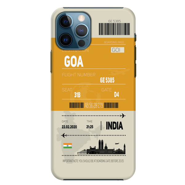 Goa ticket Printed Slim Cases and Cover for iPhone 12 Pro Max