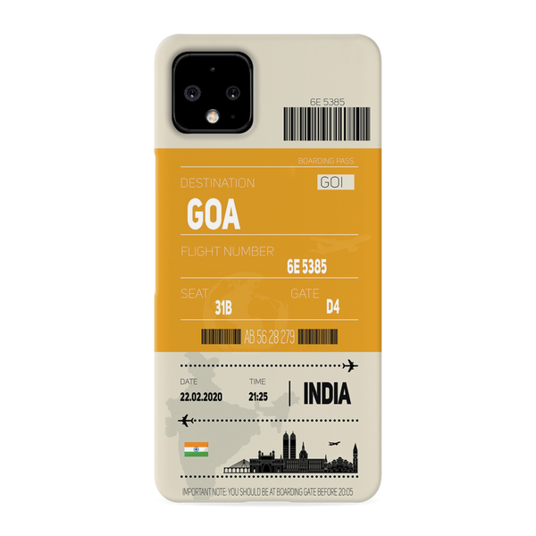 Goa ticket Printed Slim Cases and Cover for Pixel 4