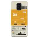 Goa ticket Printed Slim Cases and Cover for Redmi Note 9 Pro Max
