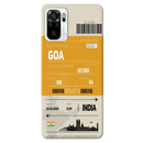 Goa ticket Printed Slim Cases and Cover for Redmi Note 10