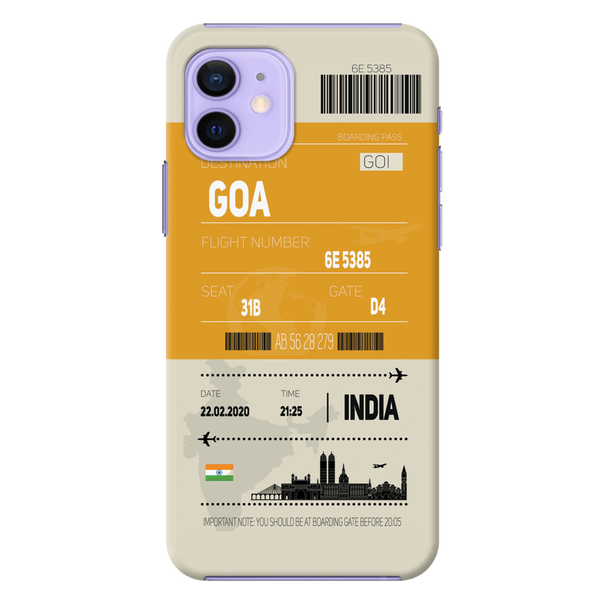 Goa ticket Printed Slim Cases and Cover for iPhone 12 Mini