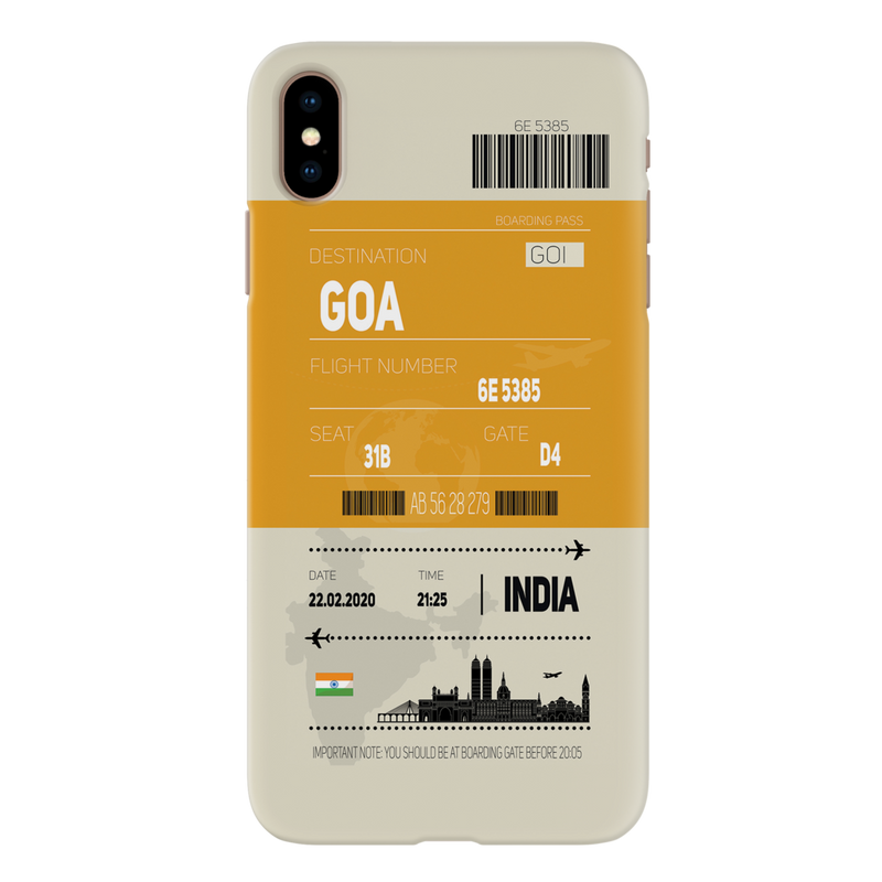 Goa ticket Printed Slim Cases and Cover for iPhone XS Max