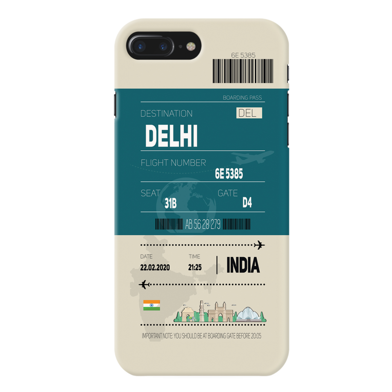 Delhi ticket Printed Slim Cases and Cover for iPhone 7 Plus