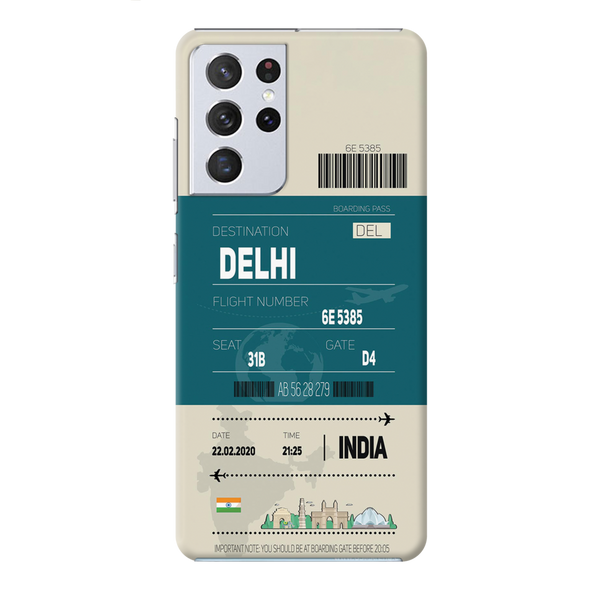 Delhi ticket Printed Slim Cases and Cover for Galaxy S21 Ultra