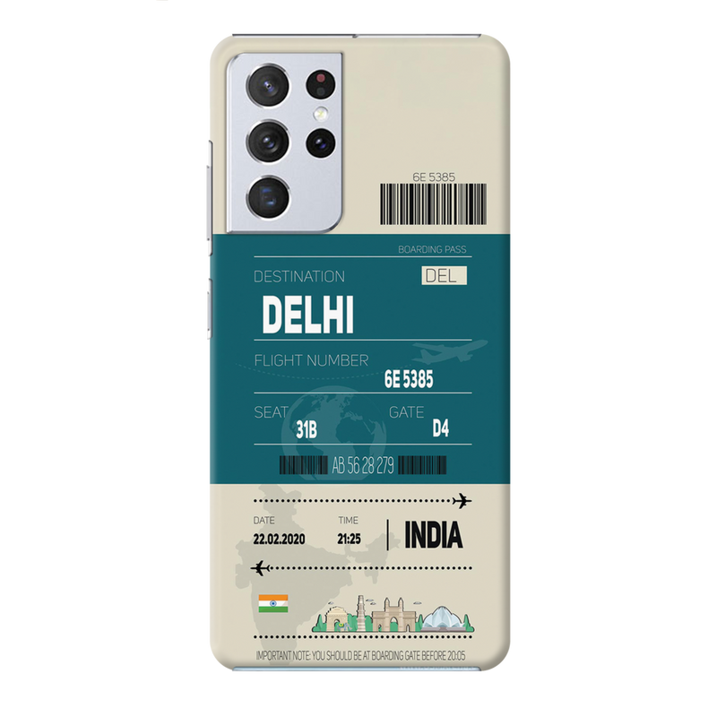 Delhi ticket Printed Slim Cases and Cover for Galaxy S21 Ultra