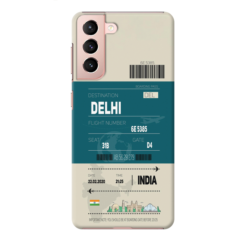 Delhi ticket Printed Slim Cases and Cover for Galaxy S21