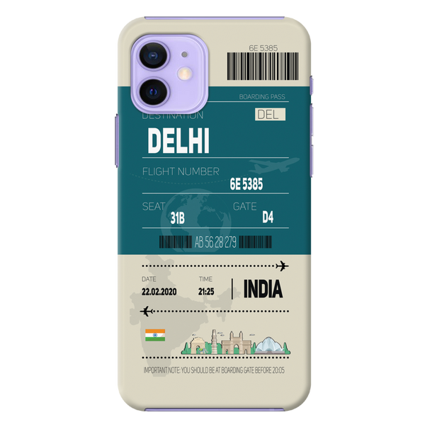 Delhi ticket Printed Slim Cases and Cover for iPhone 12 Mini