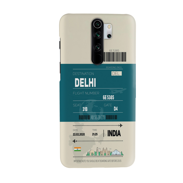 Delhi ticket Printed Slim Cases and Cover for Redmi Note 8 Pro