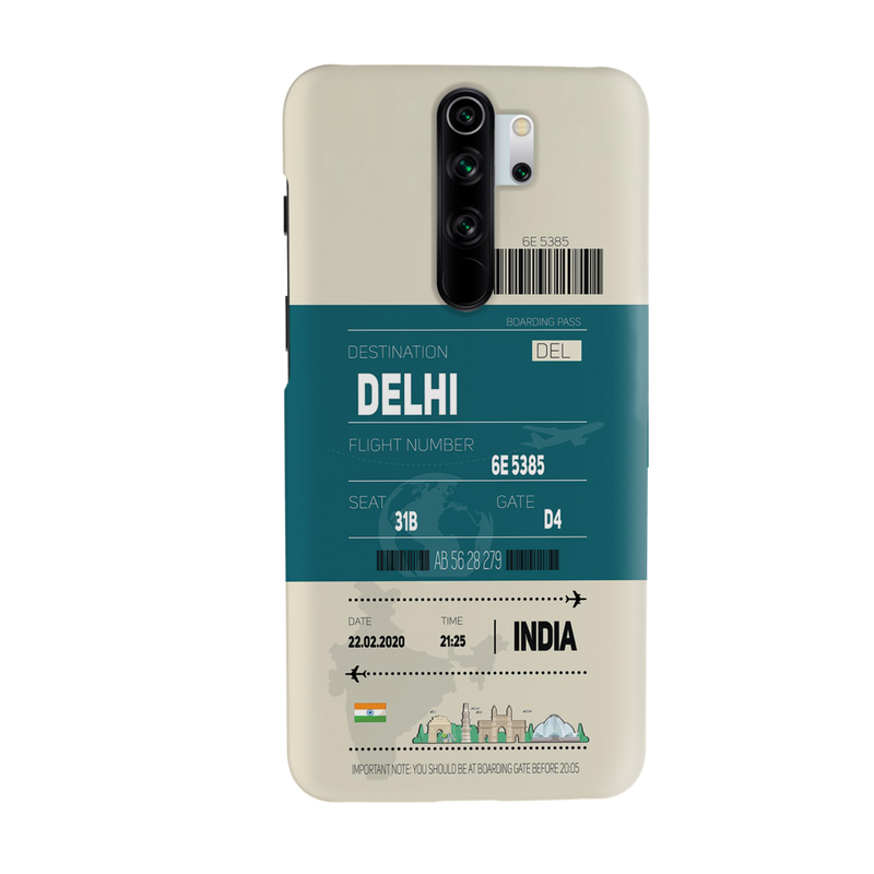 Delhi ticket Printed Slim Cases and Cover for Redmi Note 8 Pro