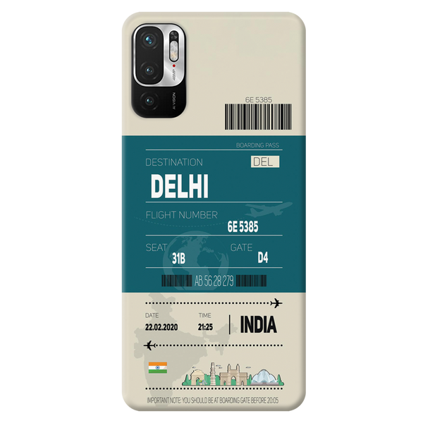 Delhi ticket Printed Slim Cases and Cover for Redmi Note 10T