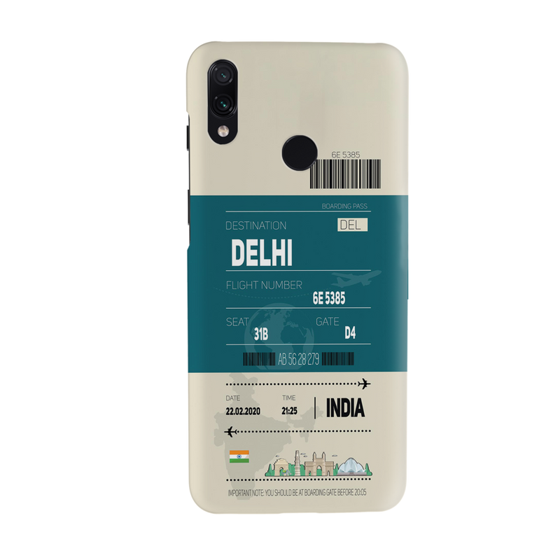 Delhi ticket Printed Slim Cases and Cover for Redmi Note 7 Pro