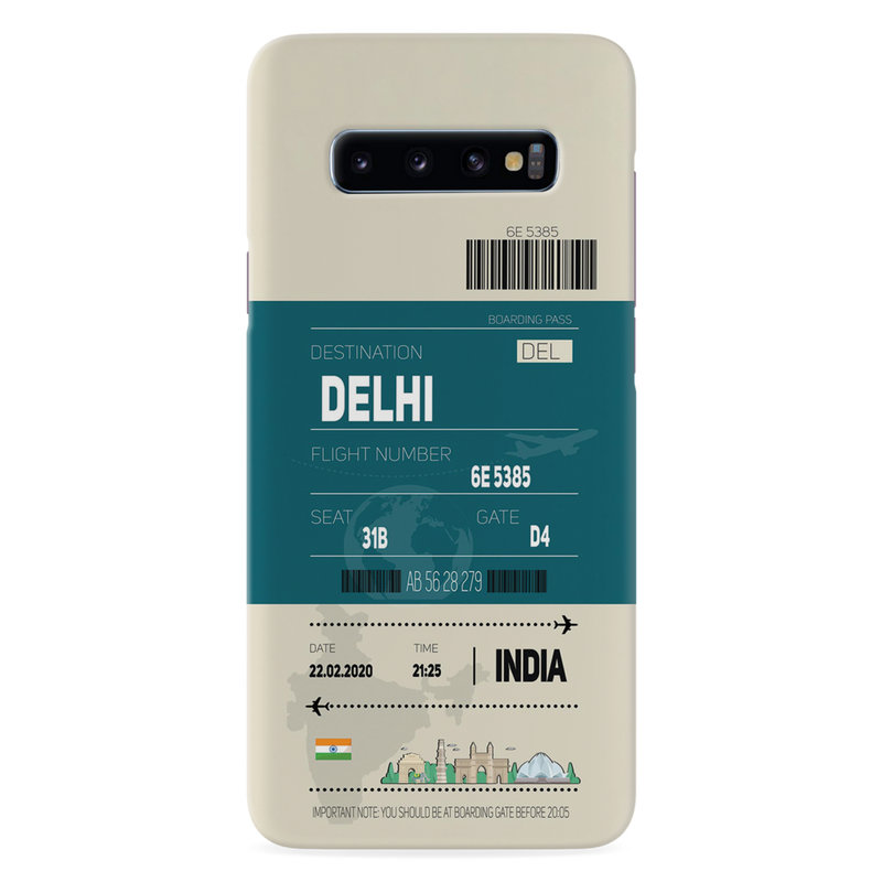Delhi ticket Printed Slim Cases and Cover for Galaxy S10