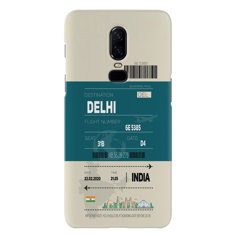 Delhi ticket Printed Slim Cases and Cover for OnePlus 6