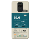 Delhi ticket Printed Slim Cases and Cover for Redmi Note 9