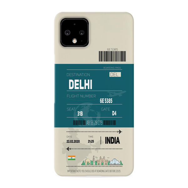 Delhi ticket Printed Slim Cases and Cover for Pixel 4