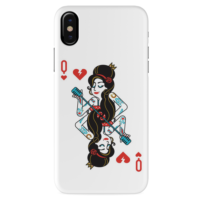 Queen Card Printed Slim Cases and Cover for iPhone XS