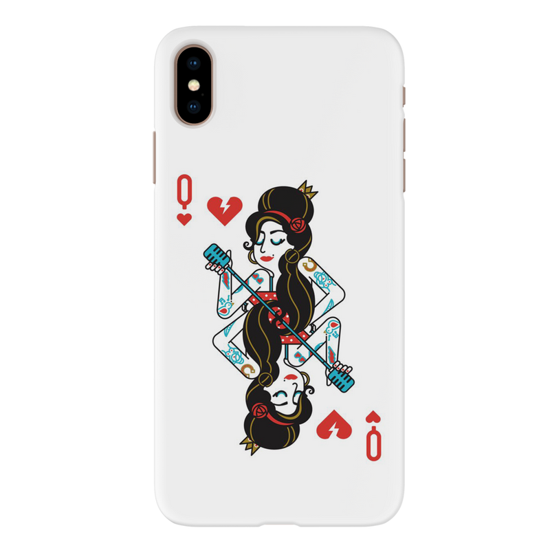 Queen Card Printed Slim Cases and Cover for iPhone XS Max