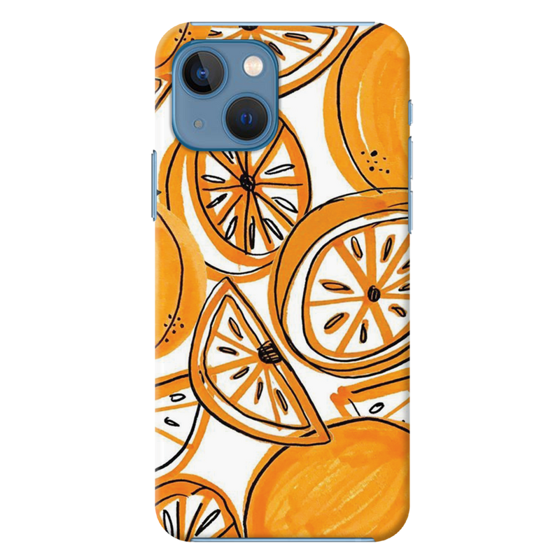 Orange Lemon Printed Slim Cases and Cover for iPhone 13 Mini