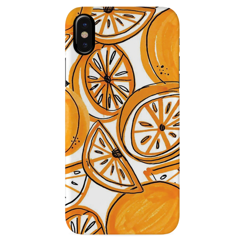 Orange Lemon Printed Slim Cases and Cover for iPhone XS