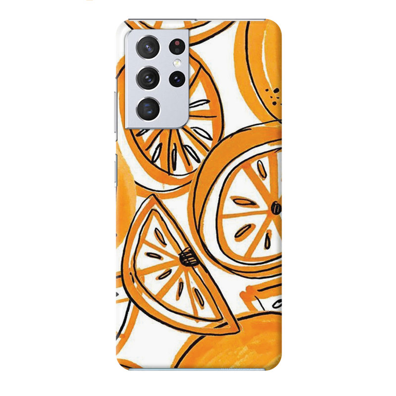 Orange Lemon Printed Slim Cases and Cover for Galaxy S21 Ultra