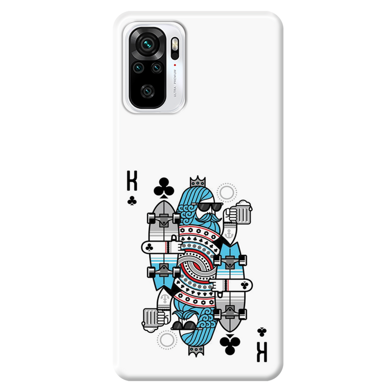 King 2 Card Printed Slim Cases and Cover for Redmi Note 10