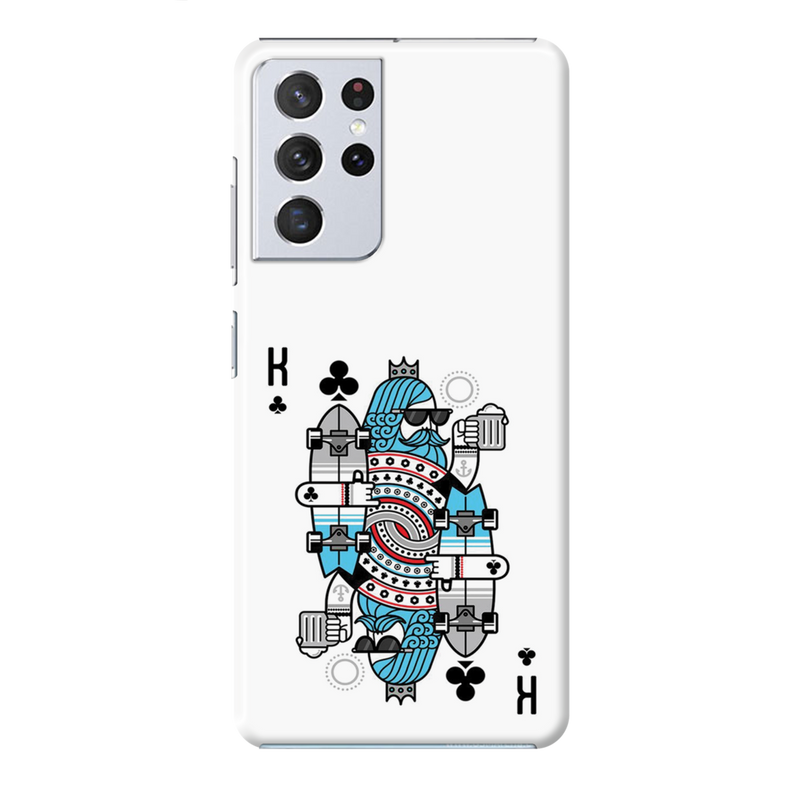 King 2 Card Printed Slim Cases and Cover for Galaxy S21 Ultra