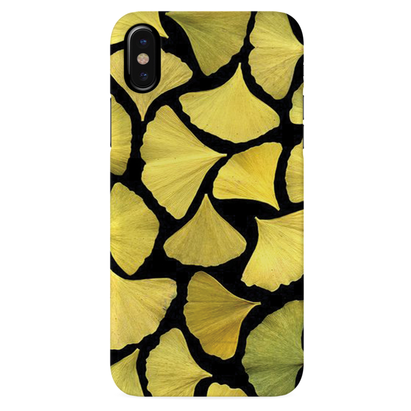 Yellow Leafs Printed Slim Cases and Cover for iPhone X