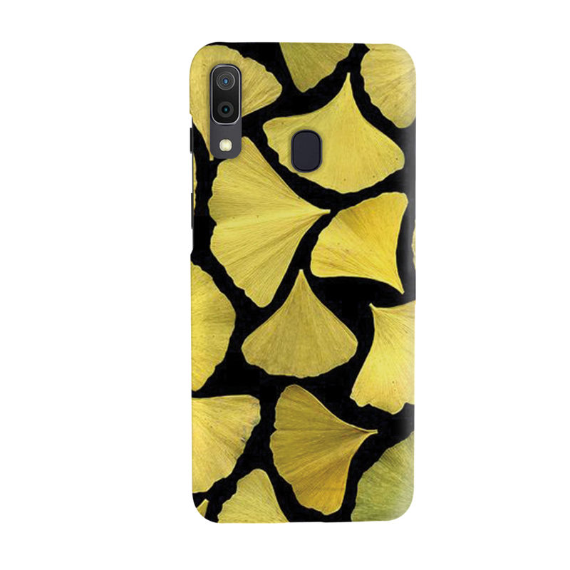 Yellow Leafs Printed Slim Cases and Cover for Galaxy A30